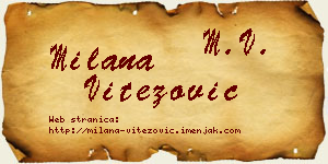 Milana Vitezović vizit kartica